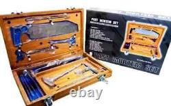 4pc Post Mortem Instrument Set / Dissection Kit Anatomy 19Pcs Wooden Box
