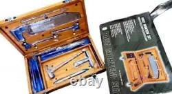 4pc Post Mortem Instrument Set / Dissection Kit Anatomy 19Pcs Wooden Box
