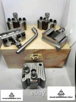 5 Pieces Set T37 Quick-Change Toolpost ML7 Center height 90-115Wooden Box a1