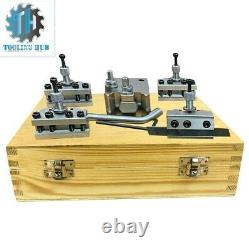 5 Pieces Set T37 Quick Change Toolpost Wooden Box Complete With HSS M2 P Blade