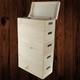 5 Tier Long Wooden Crate Set Stackable Lidded Boxes Narrow Storage 40x20x66.5 Cm