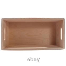 5 Tier Long Wooden Crate Set Stackable Lidded Boxes Narrow Storage 40x20x66.5 cm