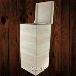 5 Tier Square Wooden Storage Crate Set Stackable Cube Lidded Boxes 30x30x66.5 cm