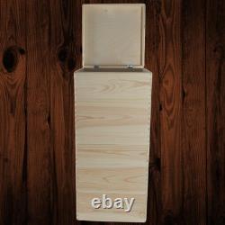 5 Tier Square Wooden Storage Crate Set Stackable Cube Lidded Boxes 30x30x66.5 cm