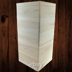 5 Tier Square Wooden Storage Crate Set Stackable Cube Lidded Boxes 30x30x66.5 cm