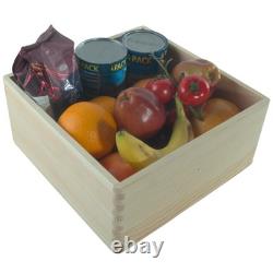 5 Tier Square Wooden Storage Crate Set Stackable Cube Lidded Boxes 30x30x66.5 cm