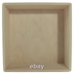 5 Tier Square Wooden Storage Crate Set Stackable Cube Lidded Boxes 30x30x66.5 cm