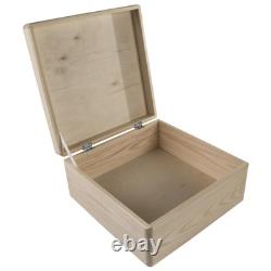5 Tier Square Wooden Storage Crate Set Stackable Cube Lidded Boxes 30x30x66.5 cm