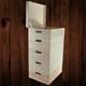 5 Tier Wooden Storage Crate Set Stackable Pine Boxes Lid Handles 40x30x66.5 Cm