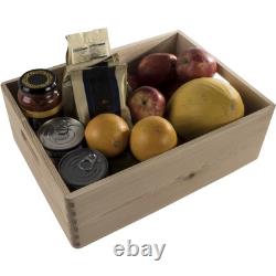 5 Tier Wooden Storage Crate Set Stackable Pine Boxes Lid Handles 40x30x66.5 cm