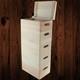 5 Tier Wooden Storage Lidded Crate Set Stackable Tall Pine Boxes 30x20x66.5cm