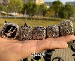 55pcs 1967 to 2021 Bucks Basketball Championship Ring Set Wooden Box Fan Gift