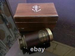 6'' Telescope Nautical Brass Marine Telescope With Wooden Box Set of 50 Unit