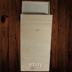 6 Tier Long Wooden Crate Set Stackable Storage Boxes Slim Tower 40x20x79.5 cm