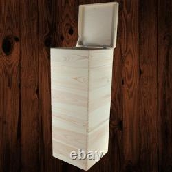 6 Tier Square Wooden Storage Crate Set Stackable Cube Lidded Boxes 30x30x79.5 cm