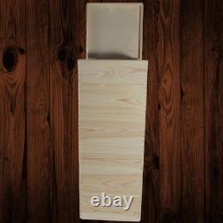 6 Tier Square Wooden Storage Crate Set Stackable Cube Lidded Boxes 30x30x79.5 cm