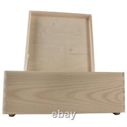 6 Tier Square Wooden Storage Crate Set Stackable Cube Lidded Boxes 30x30x79.5 cm