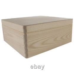 6 Tier Square Wooden Storage Crate Set Stackable Cube Lidded Boxes 30x30x79.5 cm