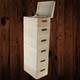 6 Tier Wooden Storage Crate Set Stackable Boxes With Lid Tall Unit 30x20x79.5 Cm