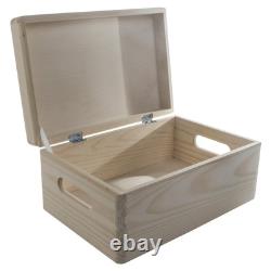 6 Tier Wooden Storage Crate Set Stackable Boxes with Lid Tall Unit 30x20x79.5 cm