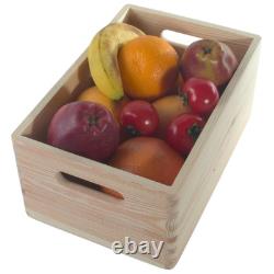 6 Tier Wooden Storage Crate Set Stackable Boxes with Lid Tall Unit 30x20x79.5 cm