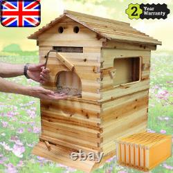 7pcs Auto Frame Beekeeping Kit Brood Cedarwood Wooden Bee Hive House Box Set UK