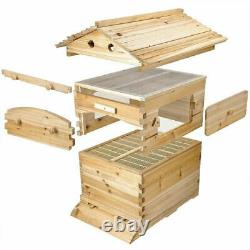 7x Beekeeping Honey Hive Frames pr Wooden Beehive Brood House Box Harvesting UK