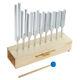 9x Solfeggio Tuning Fork Set With Wooden Voice Box For Dna Healing Sound Therapy