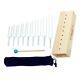 9x Solfeggio Tuning Fork Set With Wooden Voice Box For Dna Healing Sound Therapy