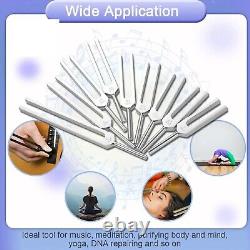 9x Solfeggio Tuning Fork Set with Wooden Voice Box for DNA Healing Sound Therapy