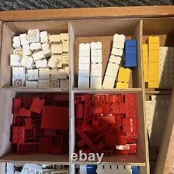 A Large Wooden Box of Vintage Lego 1960s Rare and Collectable