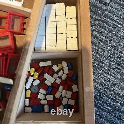 A Large Wooden Box of Vintage Lego 1960s Rare and Collectable