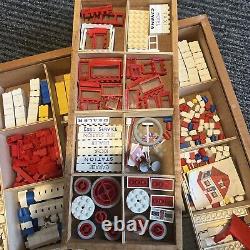 A Large Wooden Box of Vintage Lego 1960s Rare and Collectable