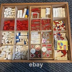 A Large Wooden Box of Vintage Lego 1960s Rare and Collectable