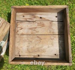 A Set Of 5 Vintage Wooden Bulb Boxes Crates Trays British Bulb Company Spalding