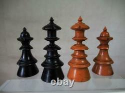 ANTIQUE CHESS SET AUSTRIAN COFFEE HOUSE PATTERN K 113 mm A. NEISSNER + OLD BOX