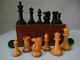Antique Chess Set Bcc Staunton Pattern K 81 Mm + Orig Box No Board
