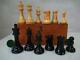 Antique Chess Set Bcc Weighted Tournament Staunton K 92 Mm +org Box No Board