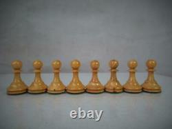 ANTIQUE CHESS SET BCC WEIGHTED TOURNAMENT STAUNTON K 92 mm +ORG BOX NO BOARD