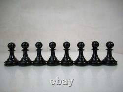 ANTIQUE CHESS SET BCC WEIGHTED TOURNAMENT STAUNTON K 92 mm +ORG BOX NO BOARD