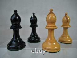 ANTIQUE CHESS SET BCC WEIGHTED TOURNAMENT STAUNTON K 92 mm +ORG BOX NO BOARD