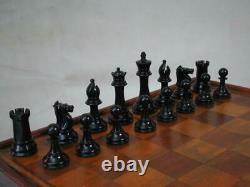 ANTIQUE CHESS SET BCC WEIGHTED TOURNAMENT STAUNTON K 92 mm +ORG BOX NO BOARD