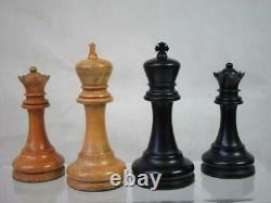 ANTIQUE FINE BCC IMPERIAL CHESS SET WEIGHTED K 96 mm AND BOX NO BOARD