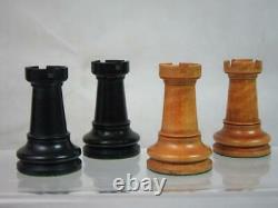 ANTIQUE FINE BCC IMPERIAL CHESS SET WEIGHTED K 96 mm AND BOX NO BOARD