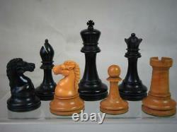 ANTIQUE FINE BCC IMPERIAL CHESS SET WEIGHTED K 96 mm AND BOX NO BOARD