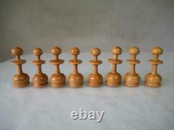 ANTIQUE-VINTAGE CHESS SET FRENCH REGENCE PATTERN K 92 mm + ORIG BOX NO BOARD