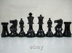 ANTIQUE VINTAGE CHESS SET HUGE FRENCH LARDY INT STAUNTON PATTERN K 115mm + BOX