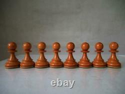 ANTIQUE VINTAGE CHESS SET HUGE FRENCH LARDY INT STAUNTON PATTERN K 115mm + BOX