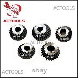 AUZAAR Valve Seat And Face Cutter Set Of 12 Pcs Carbon Steel With Wooden Box