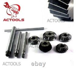 AUZAAR Valve Seat And Face Cutter Set Of 12 Pcs Carbon Steel With Wooden Box